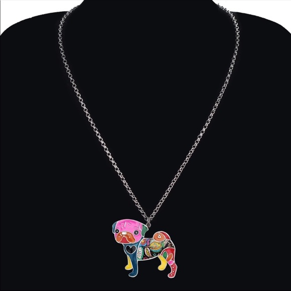 Enamel Dog Necklace - Picture 3 of 3